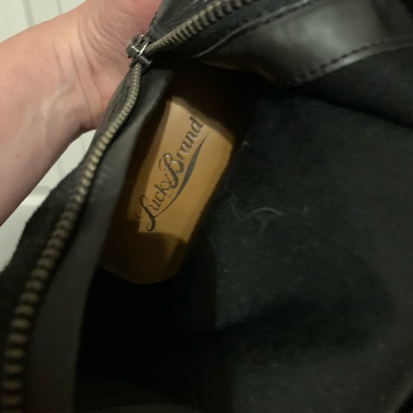 Lucky Brand Lug Sole Knee High Boots, Zip and Buckle Closure, Like New - Picture 15 of 16